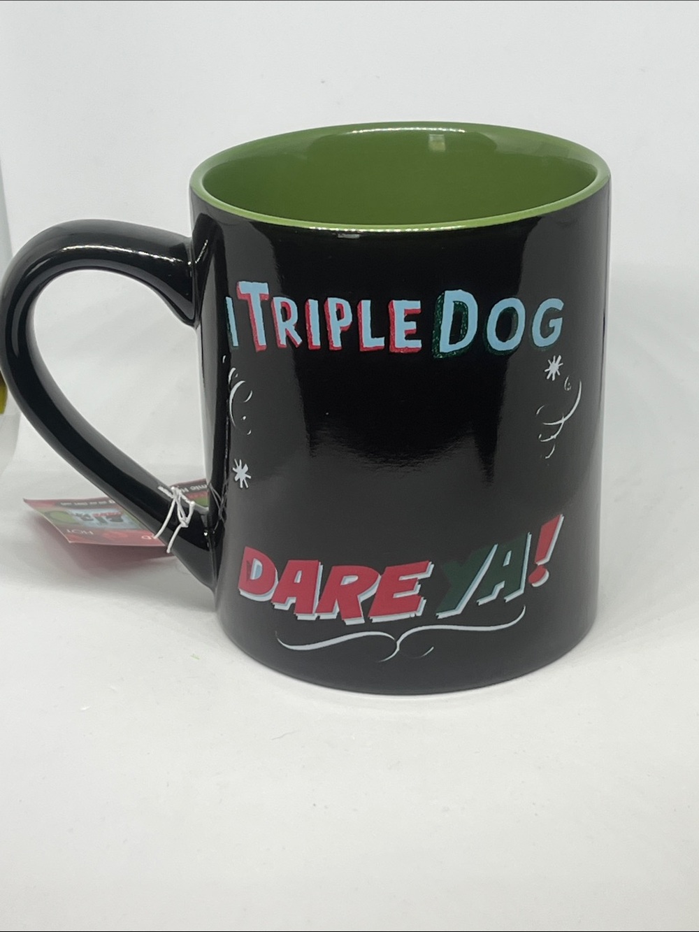 A Christmas Story Dare Ya! Black and Green Ceramic Coffee Mug - Picture 2 of 8